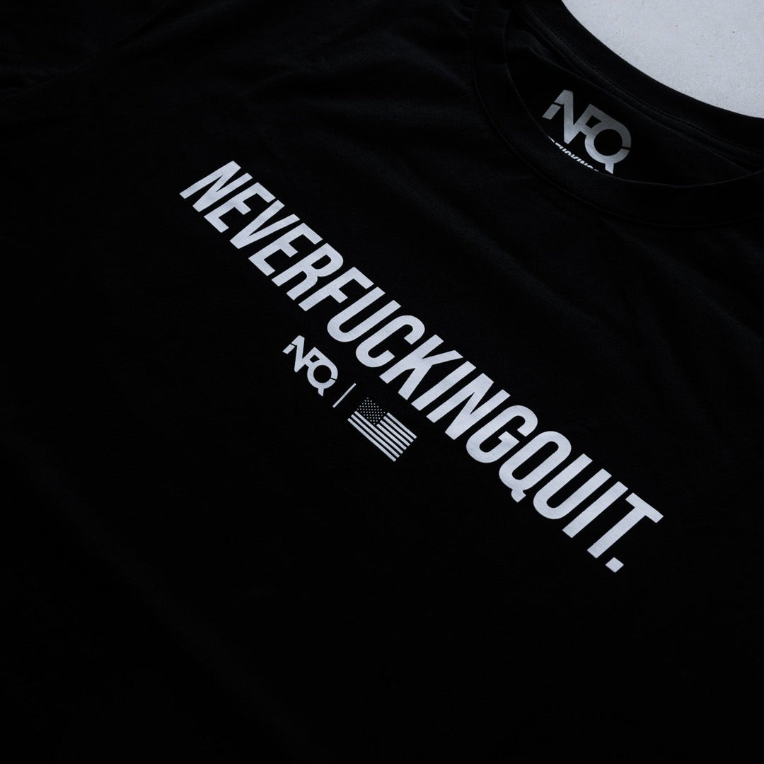 Performance Tee - NeverFuckingQuit Black/White