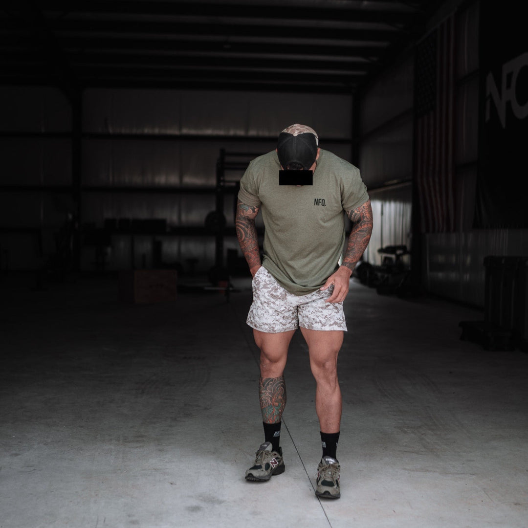 Basic Training Tee - Never Quit OD Green