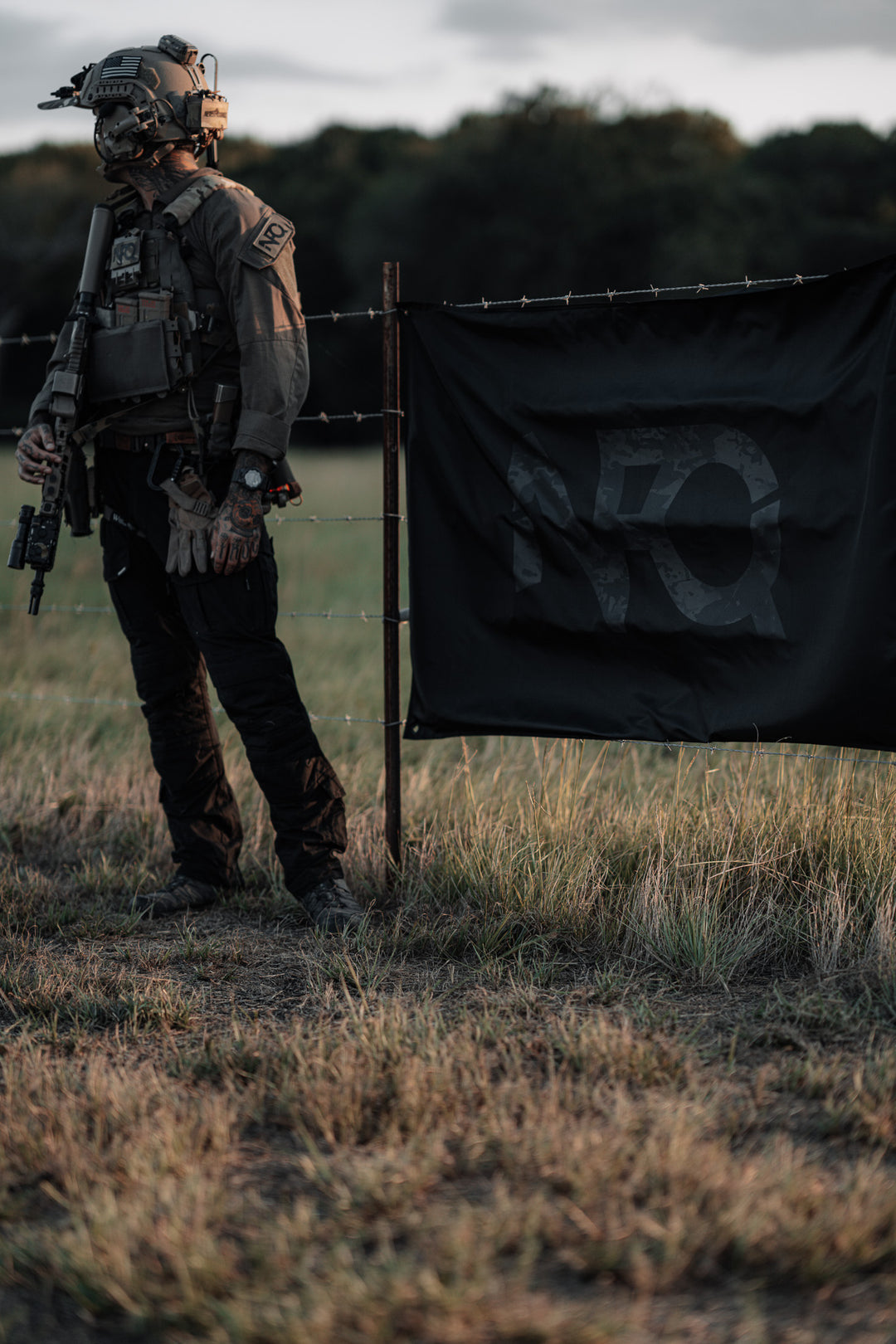 Modern Logo 3x5 Flag - Camo Black