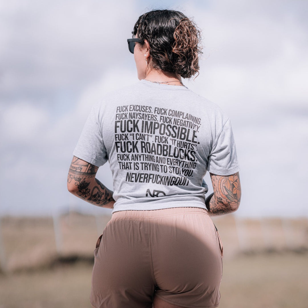 Women's Creed Crop Top - Heather Grey