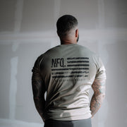 Basic Training Tee - Distressed NFQ Flag OD Green