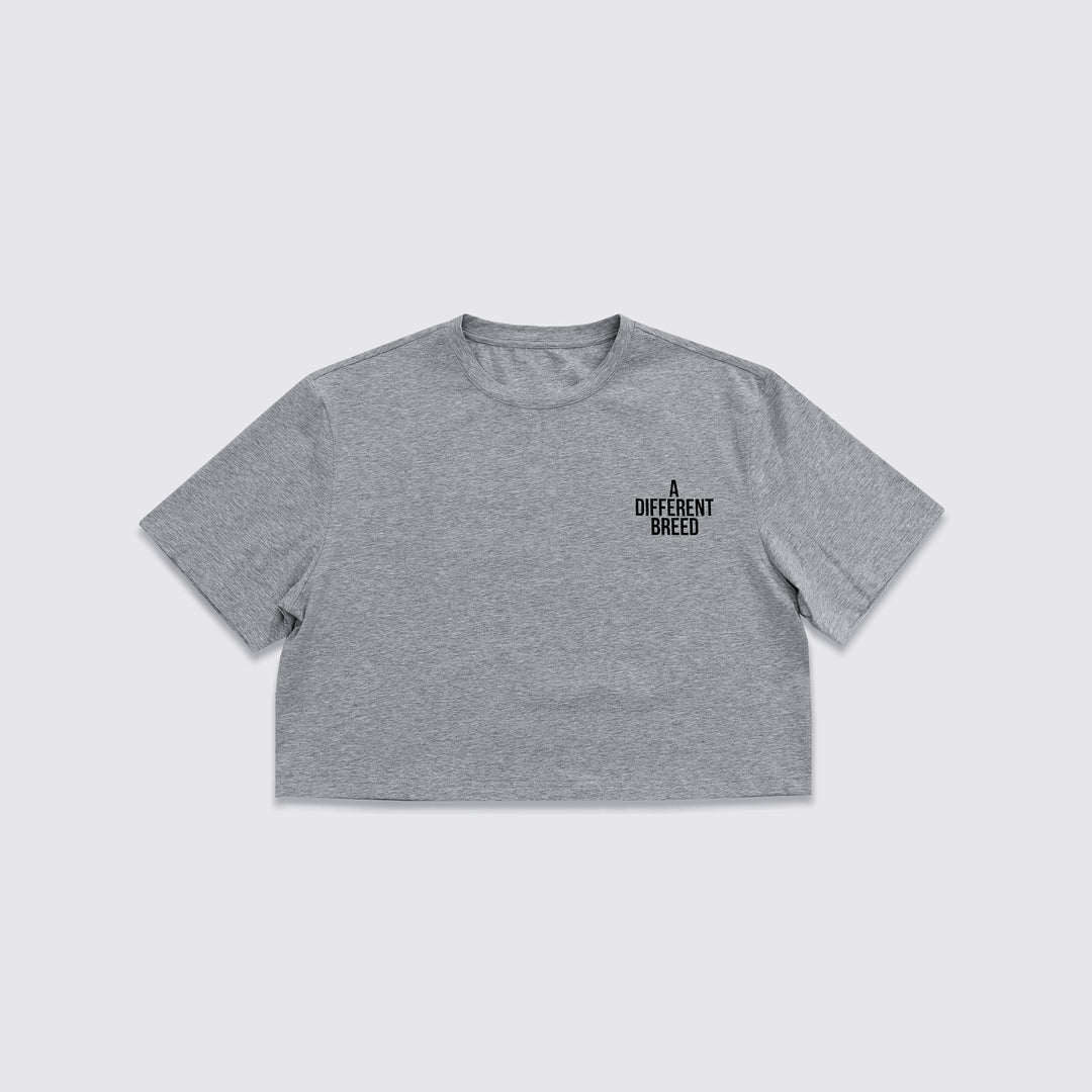 Women's Creed Crop Top - Heather Grey