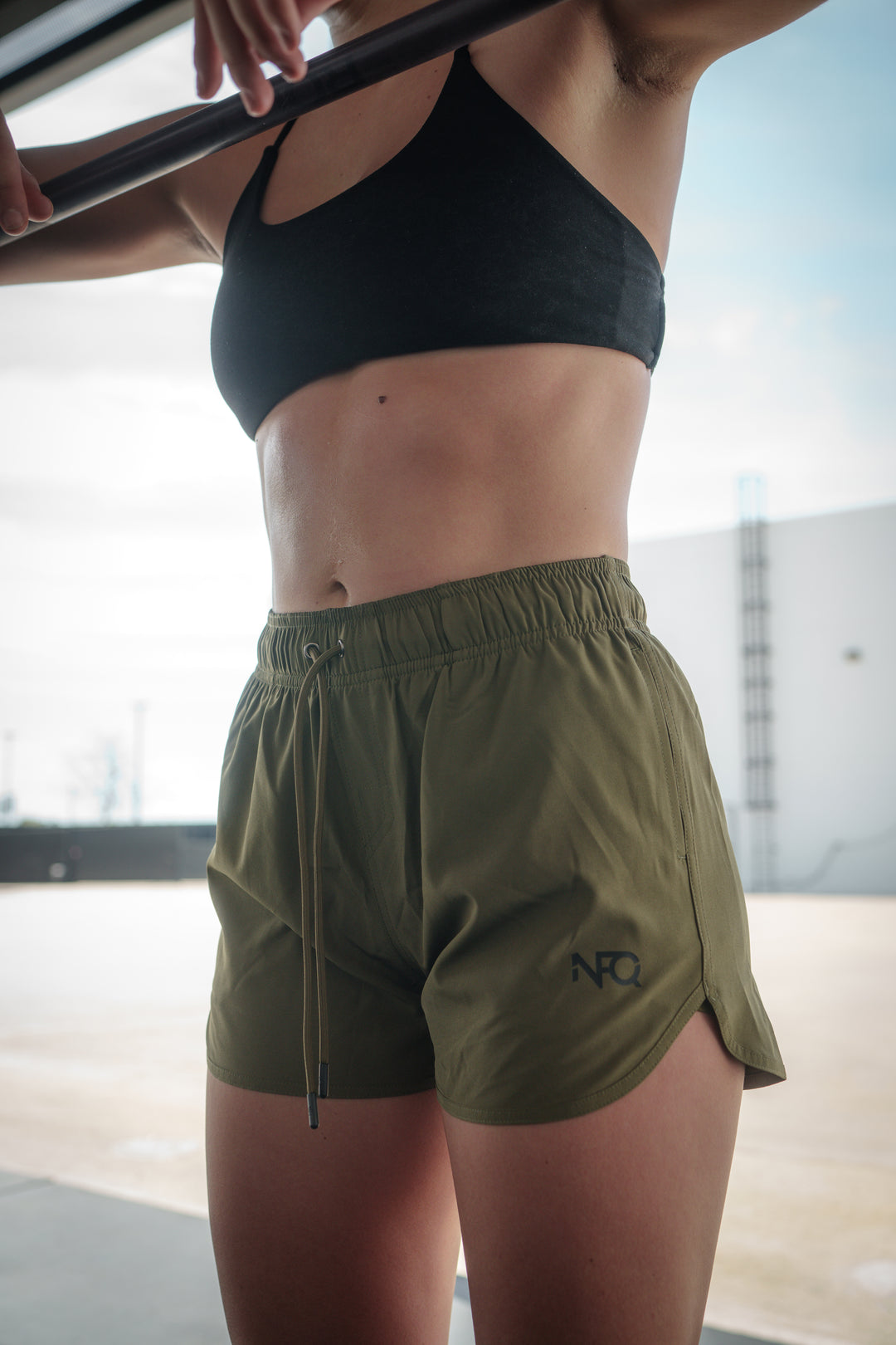 Women's Deep Olive Training Shorts